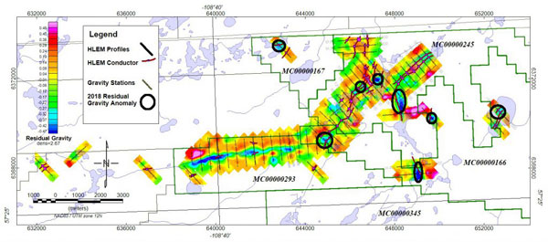 Figure 2 2018 HLEM and Residual Gravity survey interpretation 1024x453