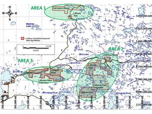 Figure 1 – Project areas under new Exploration Agreement with the Sagkeeng Nation figure 1 project areas under new exploration agreement with